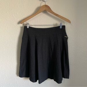 Prana Grey Knee Length Skirt Cotton Jersey Knit Blend Athletic Flowy Size Small